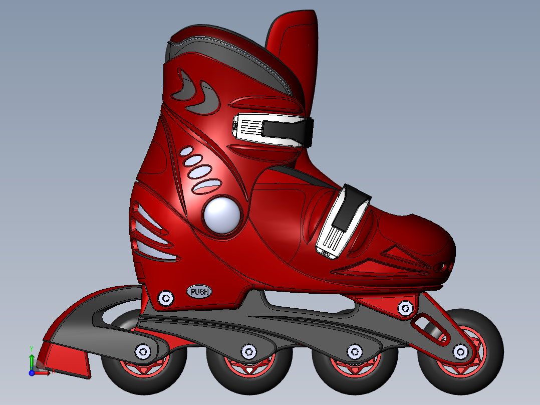 儿童轮滑鞋前视图