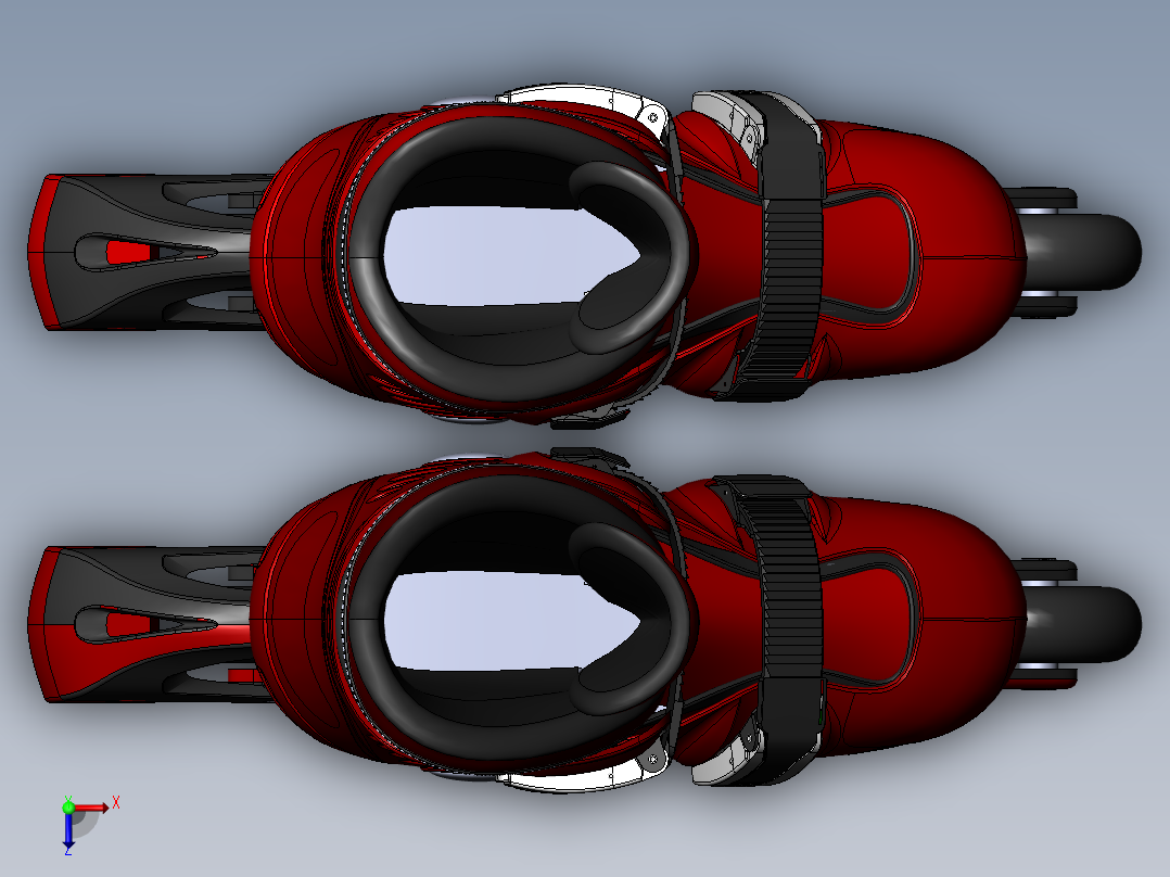 儿童轮滑鞋俯视图