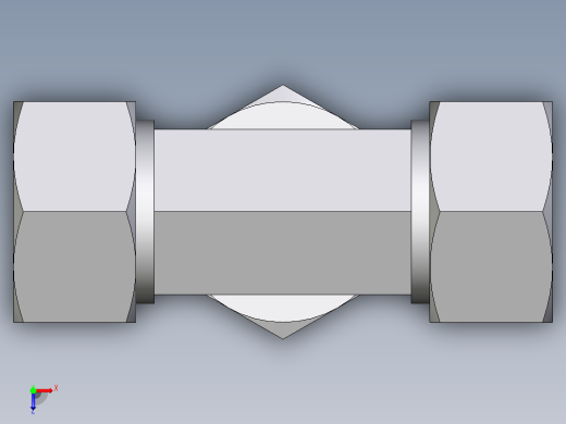 卡套式工业通用硬管接头EO_Assembled_adjustable_standpipe_branch_tee_EVT22LM71俯视缩略图