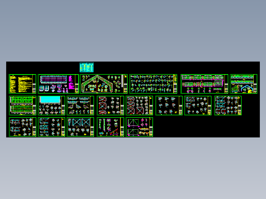 35m结构式门式钢结构工程CAD
