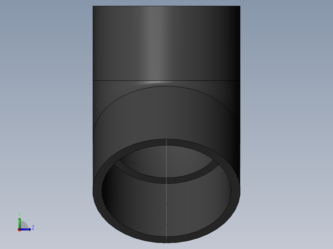 PVC管件-2in_45deg_Elbow前视图
