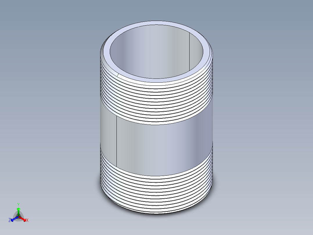 CPVC管件33-Sch80_Nipple_MPTxMPT_9861-342_3in x 5in正等轴测图