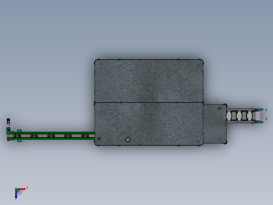 折极耳上保持架机sw18可编辑俯视图