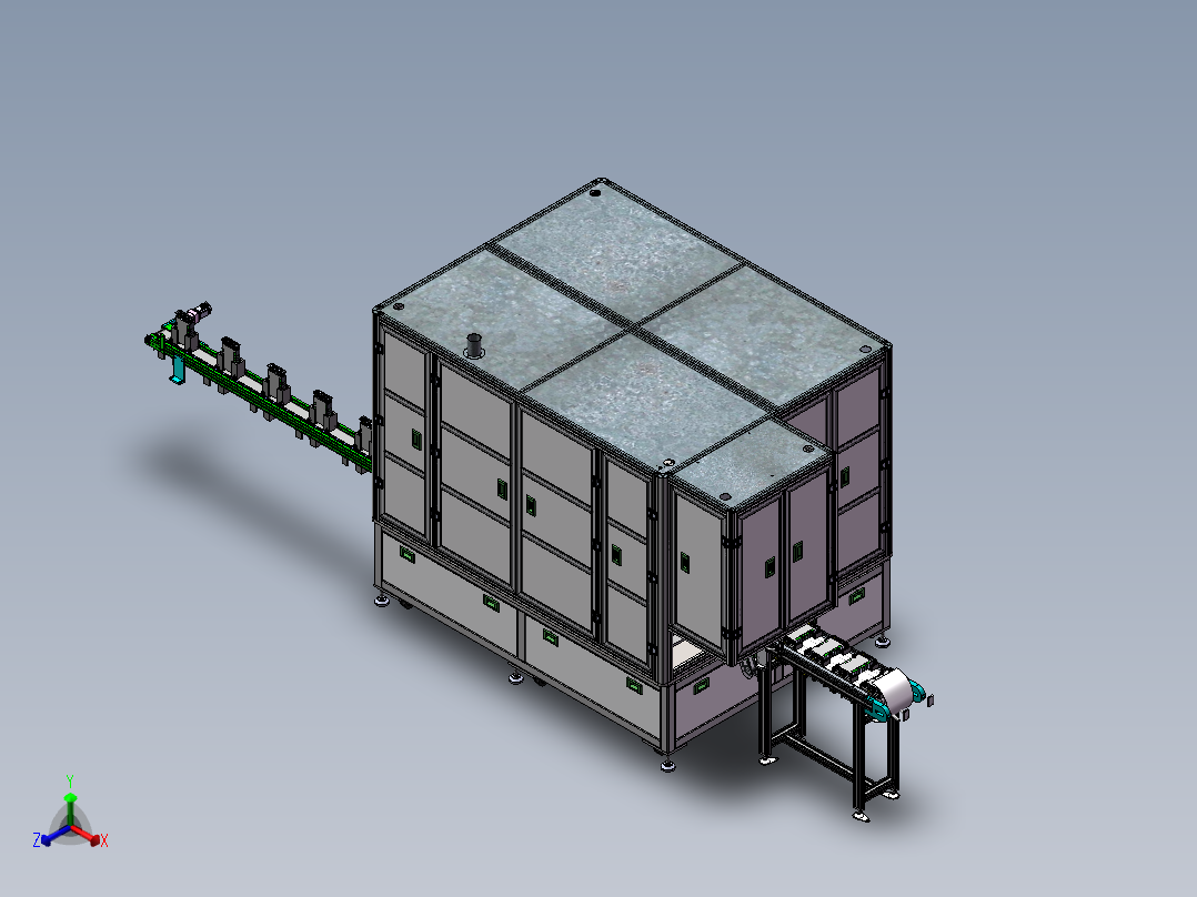 折极耳上保持架机sw18可编辑正等轴测图