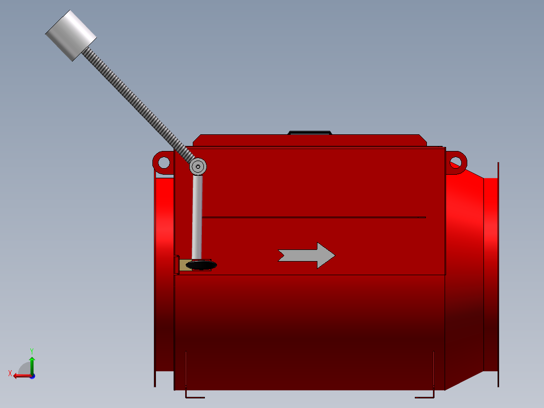 500隔爆阀后视图