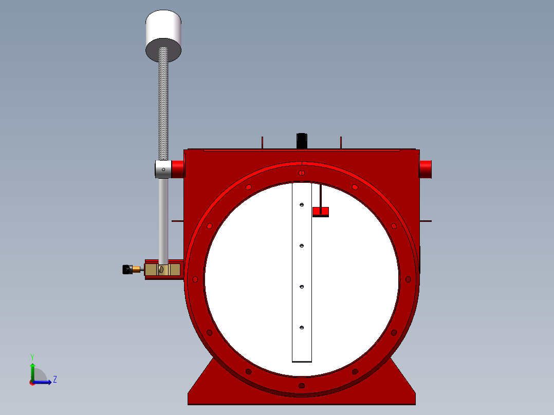 500隔爆阀左视图