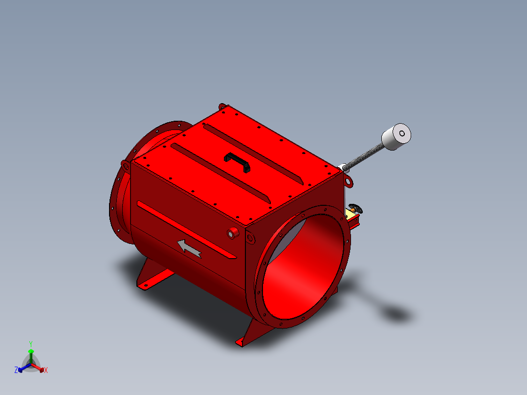 500隔爆阀正等轴测图