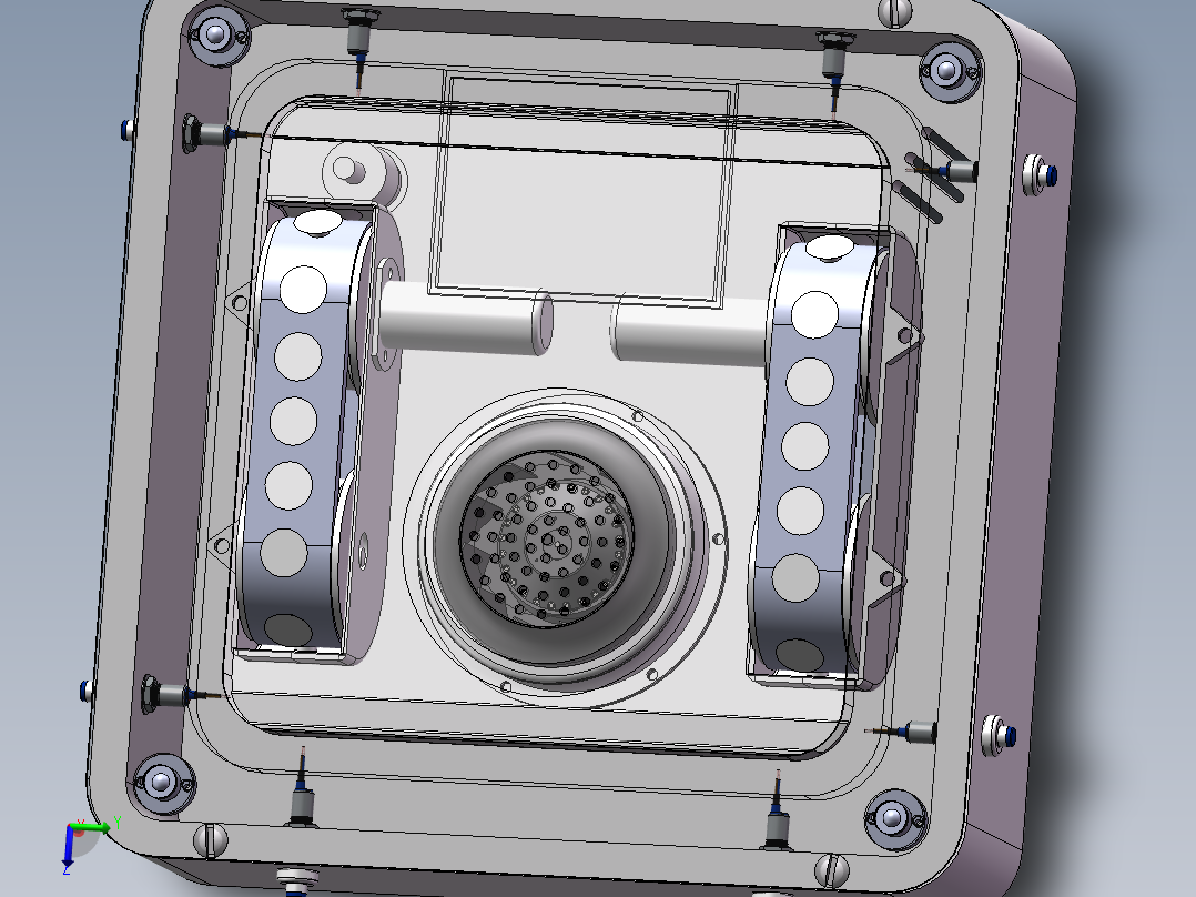 负压壁面清洁（擦窗）机器人3D 装配图 零件图