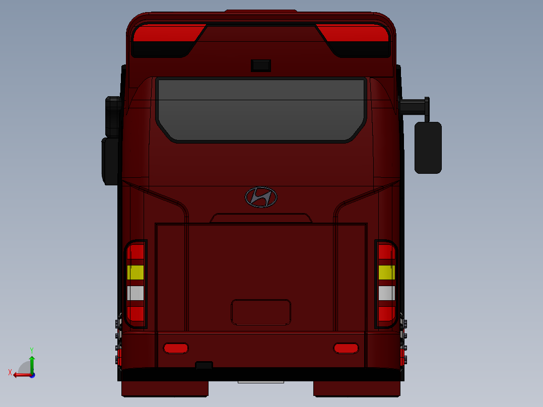 客车、公交车(20)后视图