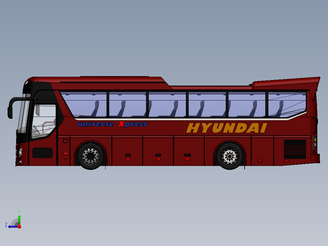 客车、公交车(20)右视图