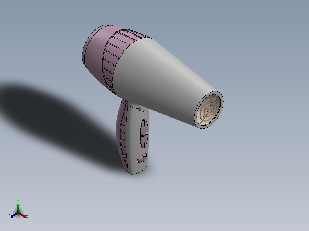 吹风机(20)正等轴测图