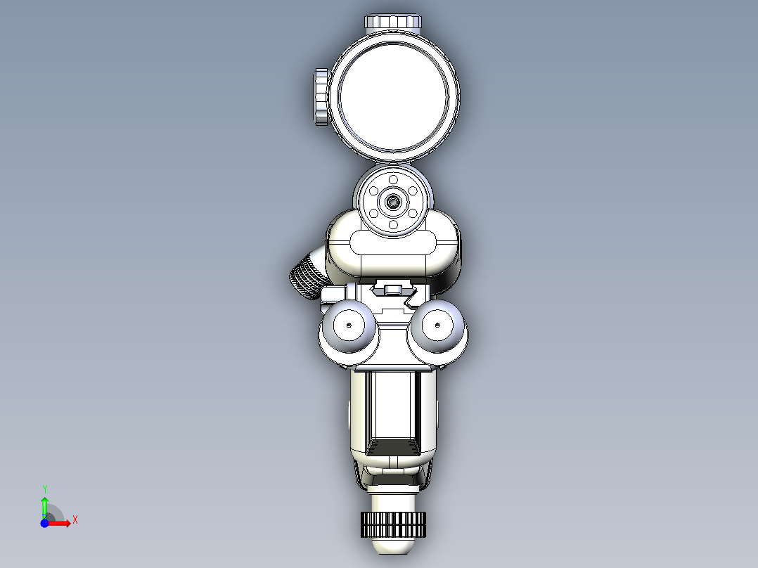 手枪左轮冲锋枪老式狙击步枪设计3D图纸mcmv-500-airgun-proto x_t前视图