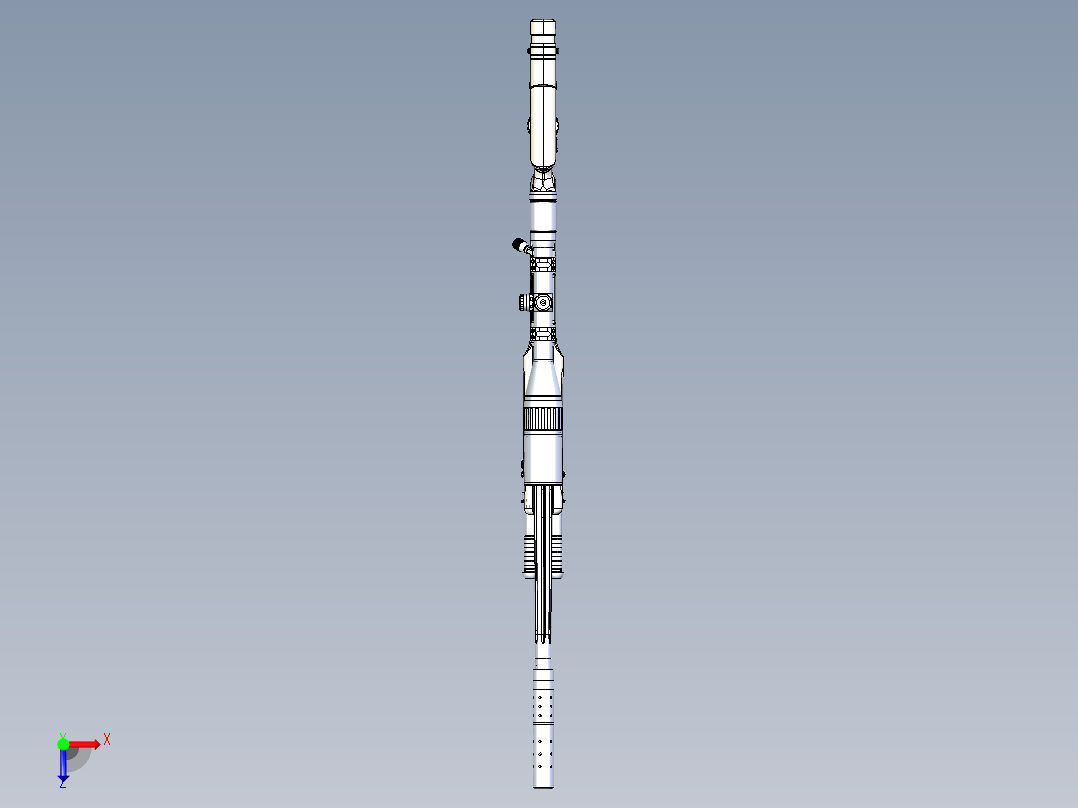 手枪左轮冲锋枪老式狙击步枪设计3D图纸mcmv-500-airgun-proto x_t俯视图