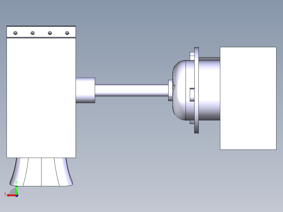电机总成后视图