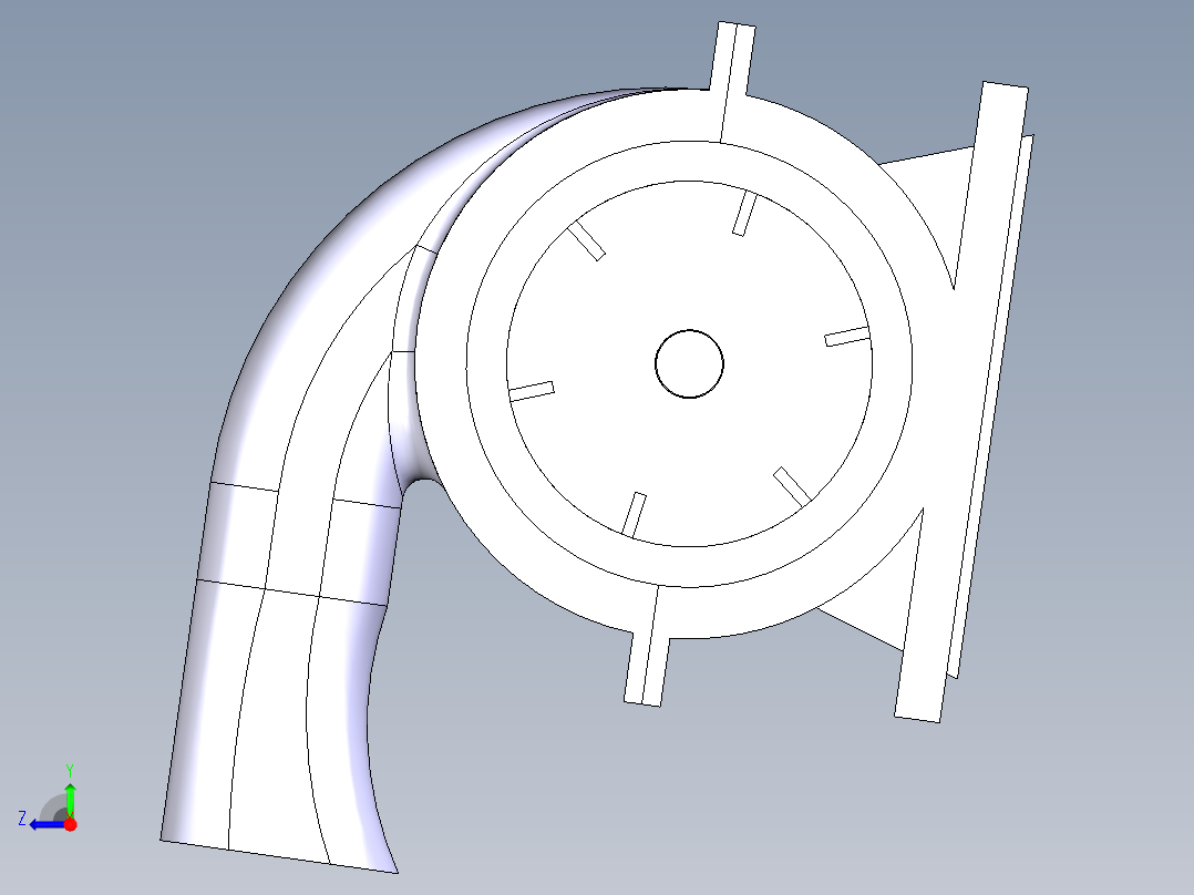 电机总成右视图