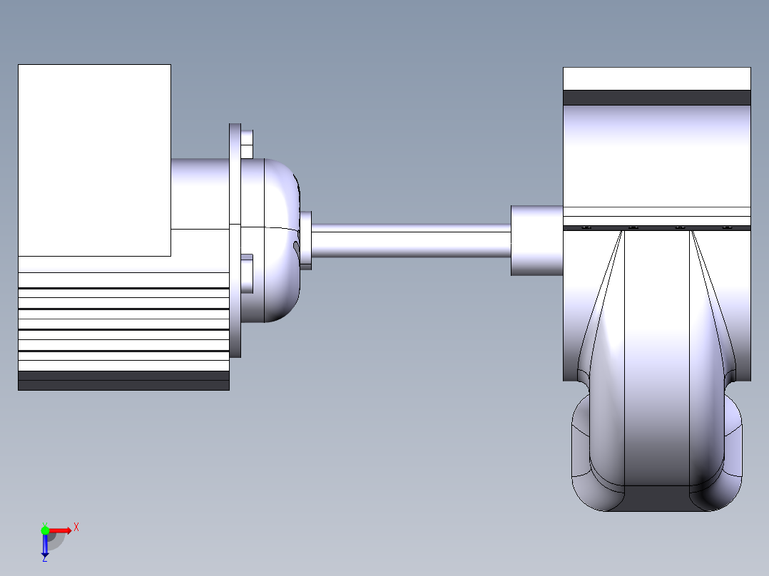 电机总成俯视图