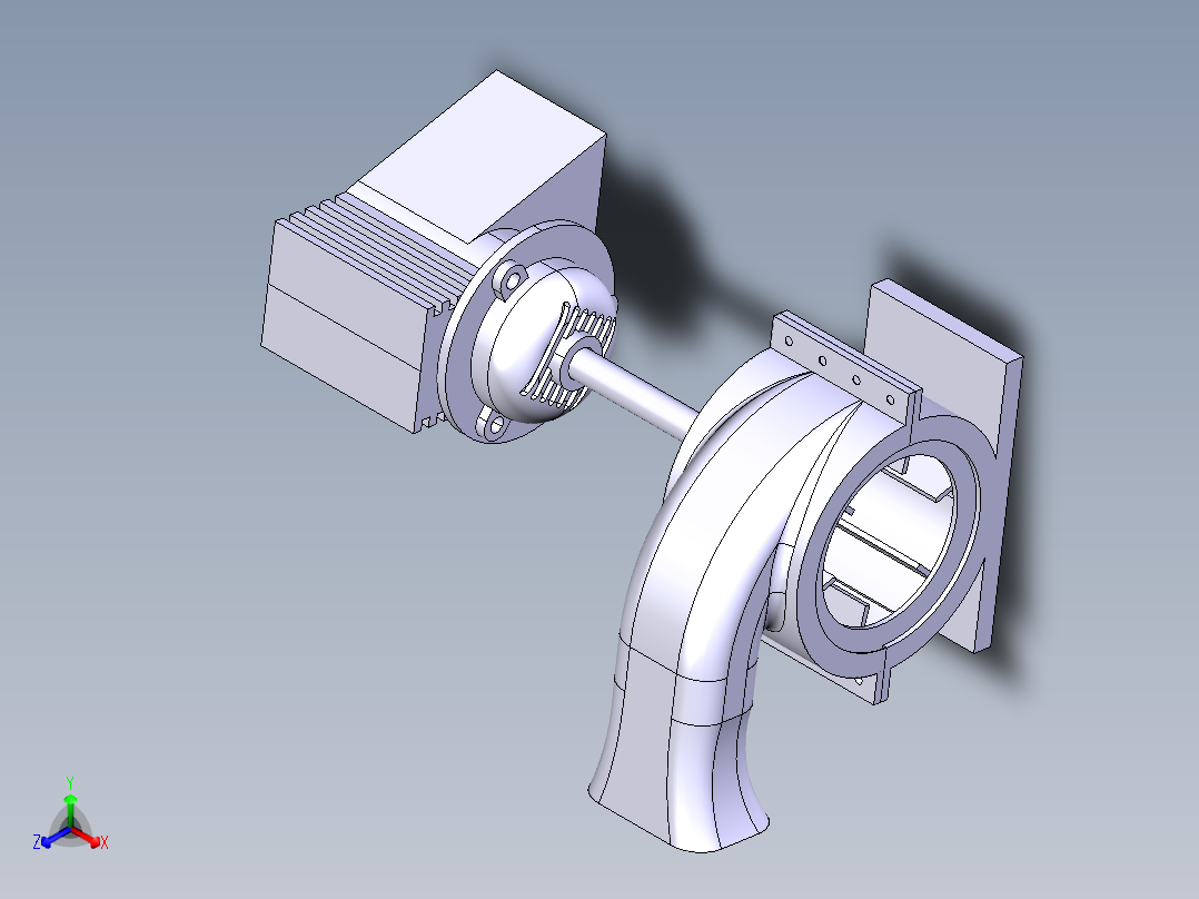 电机总成正等轴测图