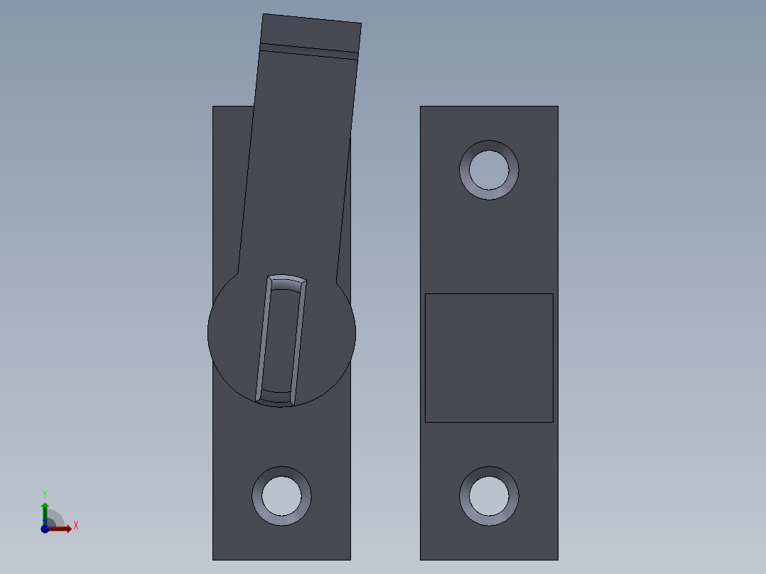用于关闭门窗的扣子前视图