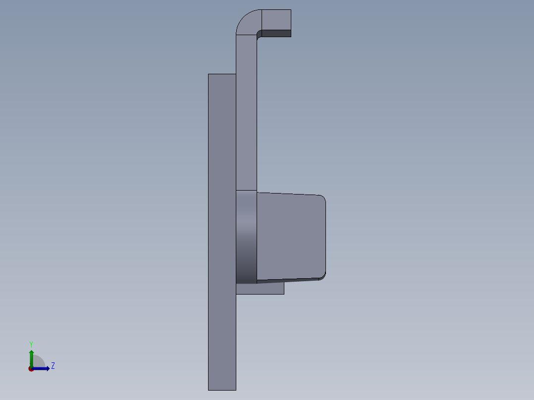 用于关闭门窗的扣子左视图