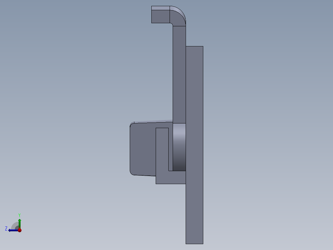 用于关闭门窗的扣子右视图