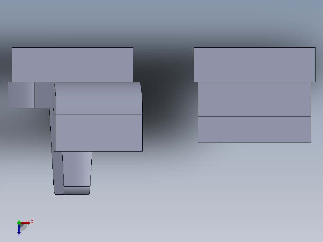 用于关闭门窗的扣子俯视图