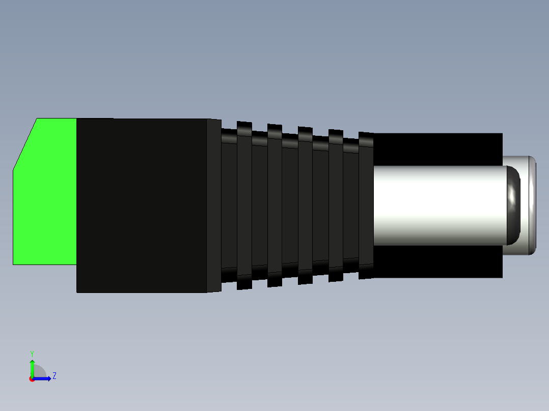 亚马逊5.5 x 2.1毫米直流电源左视图