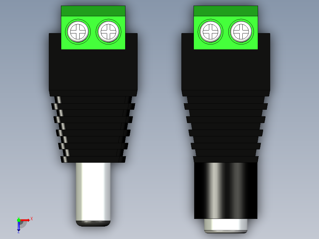 亚马逊5.5 x 2.1毫米直流电源俯视图