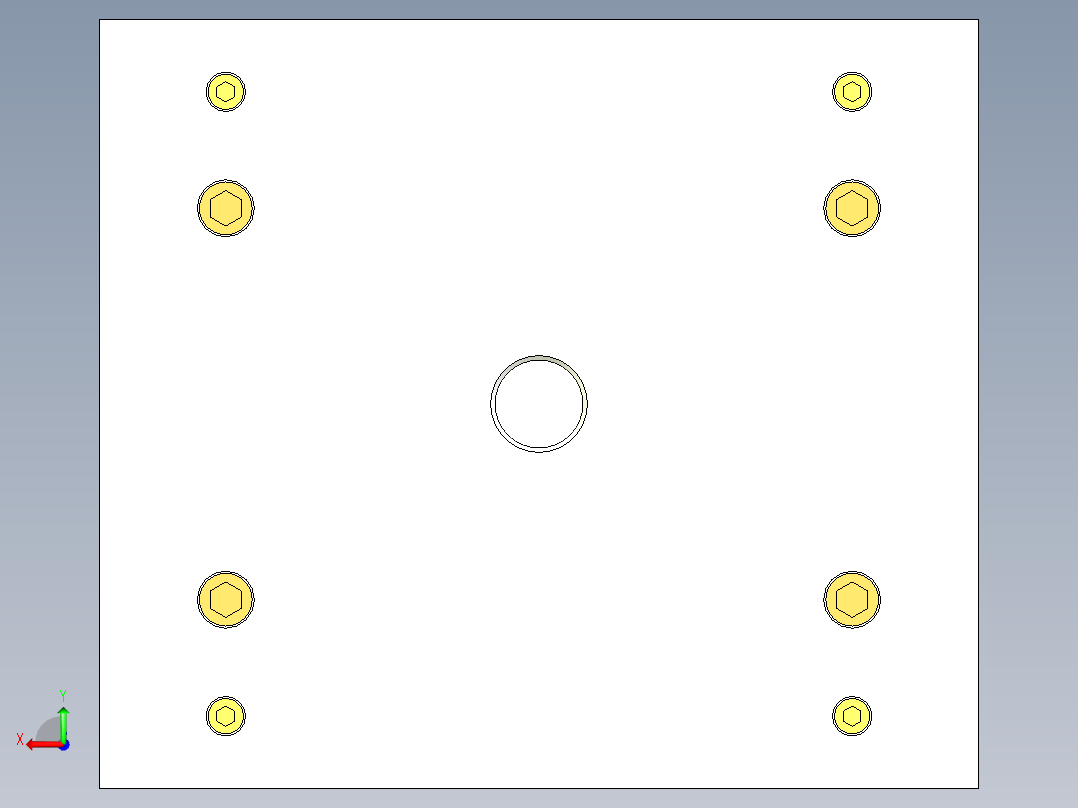 塑料网孔垃圾桶注塑模具设计后视图