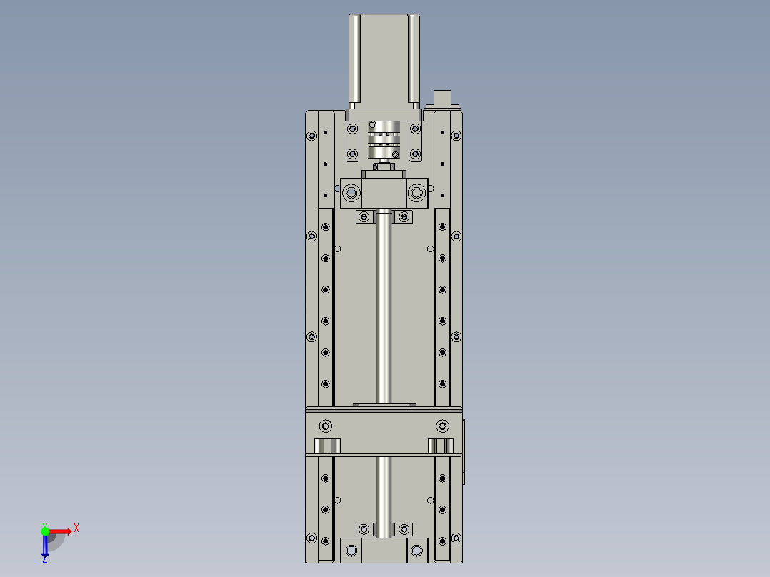 01直线模组组件俯视图