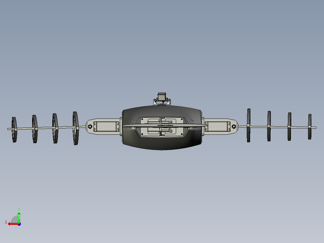 仿生式工业机器鱼水下机器人后视图