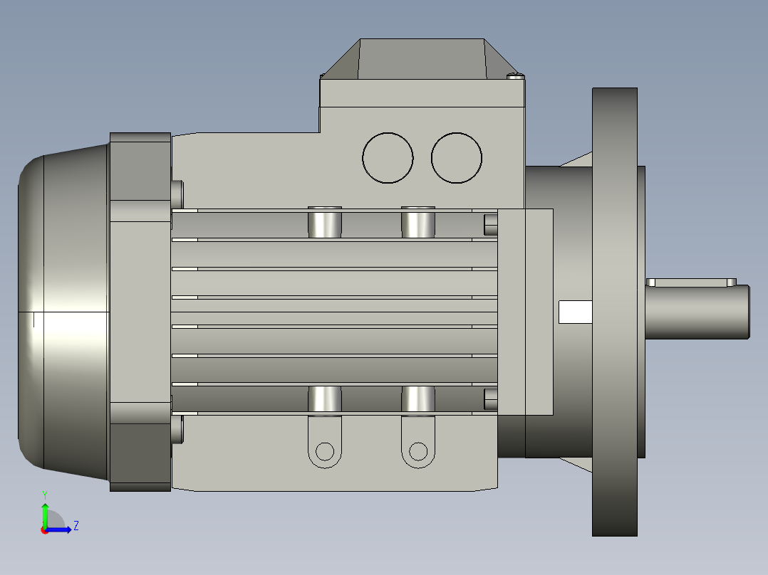 IMB5H63-90三相异步电机YS-90L-4-B5左视图