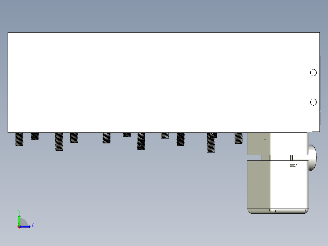 奥迪Q5L导轨滑轮压接工装左视图