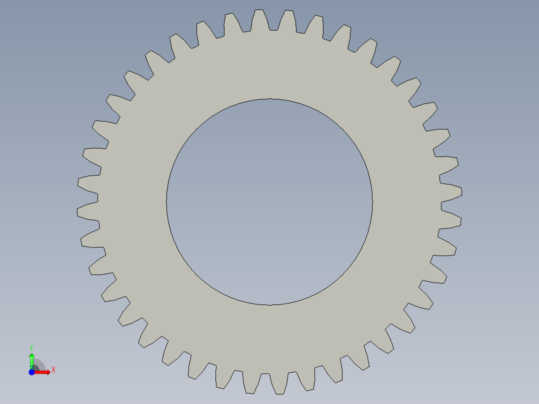 204-026直齿轮-20模M20-40Z-B20前视图