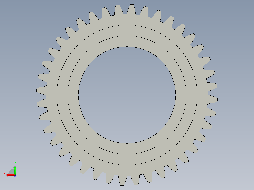 204-026直齿轮-20模M20-40Z-B20后视图