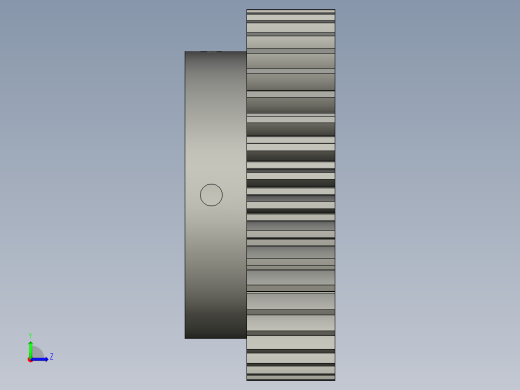 204-026直齿轮-20模M20-40Z-B20左视缩略图