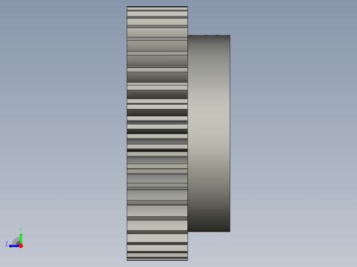 204-026直齿轮-20模M20-40Z-B20右视缩略图