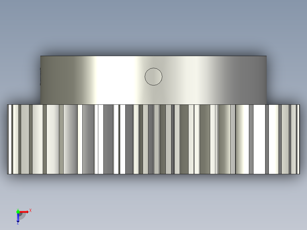 204-026直齿轮-20模M20-40Z-B20俯视图