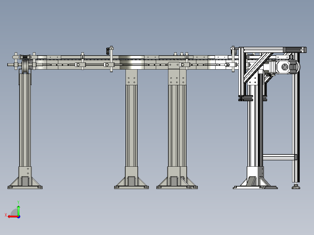 链板塑料输送机环形输送带后视图