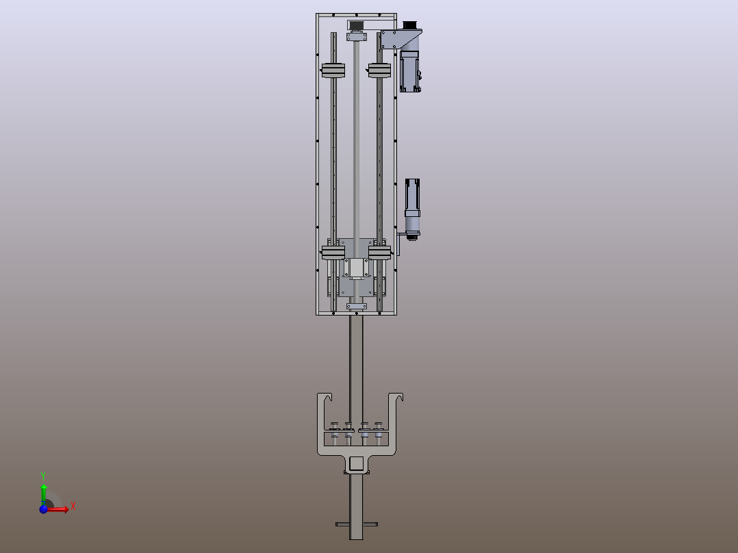 轨道式机械手SW前视图