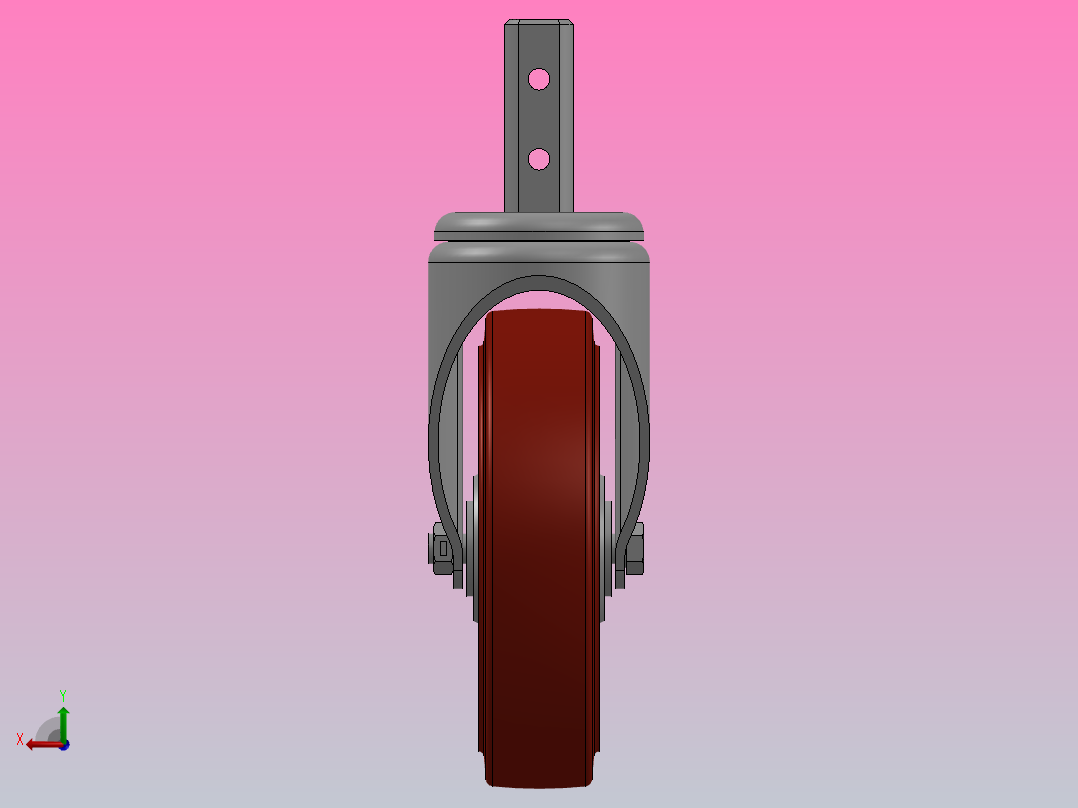 脚轮Colson-3_00614_449 2 1_2 LG X 7_8 SQUARE (MTG31)后视图