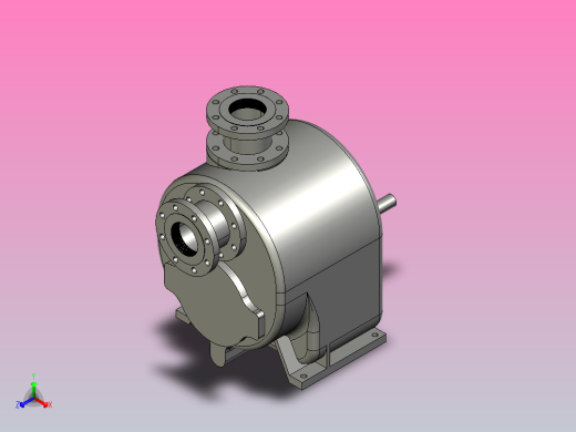 自吸离心泵正等轴测缩略图