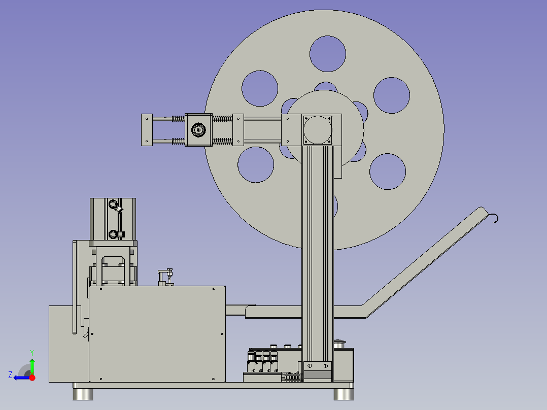 可移动式精准送插针机构右视图