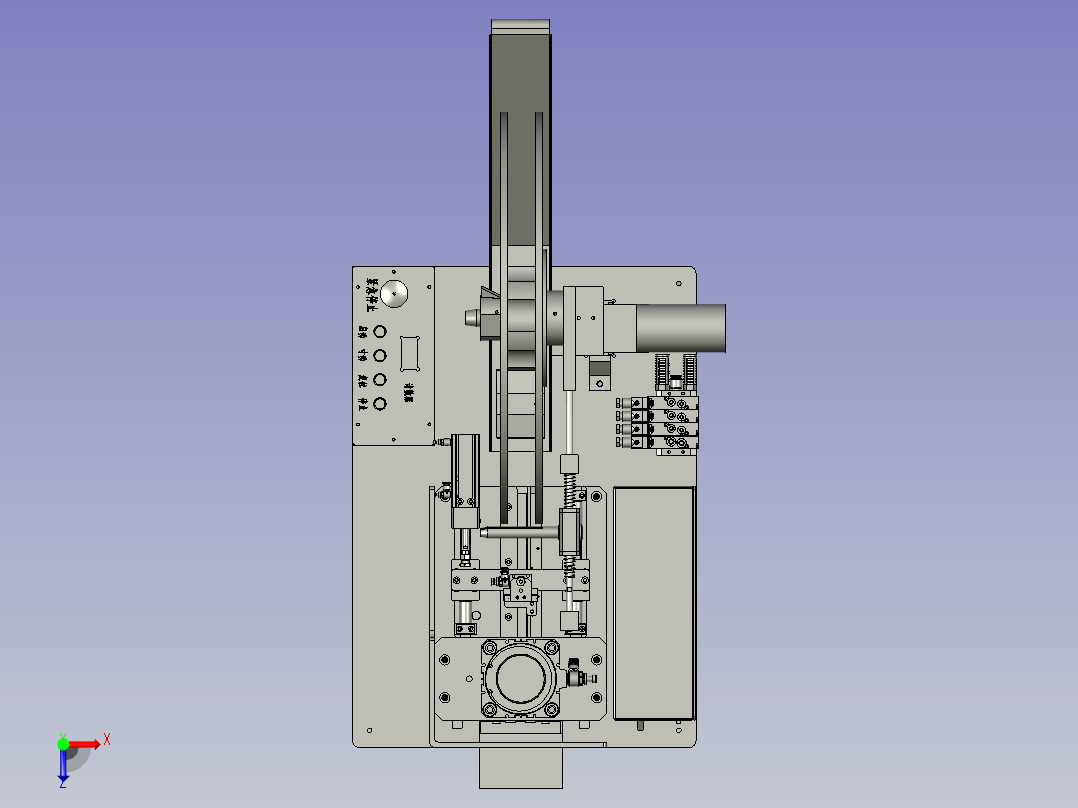 可移动式精准送插针机构俯视图