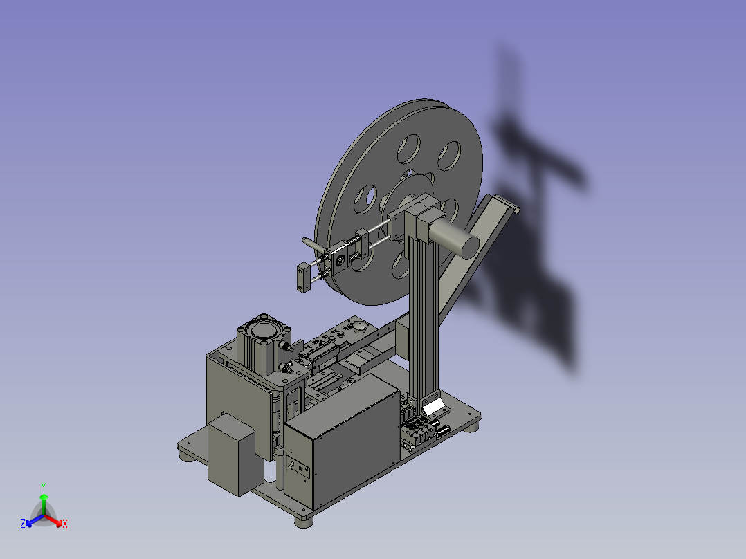 可移动式精准送插针机构正等轴测图