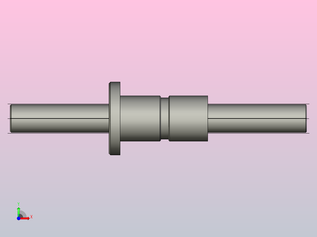 DKFZD3206-5滚珠丝杆3D模型前视图