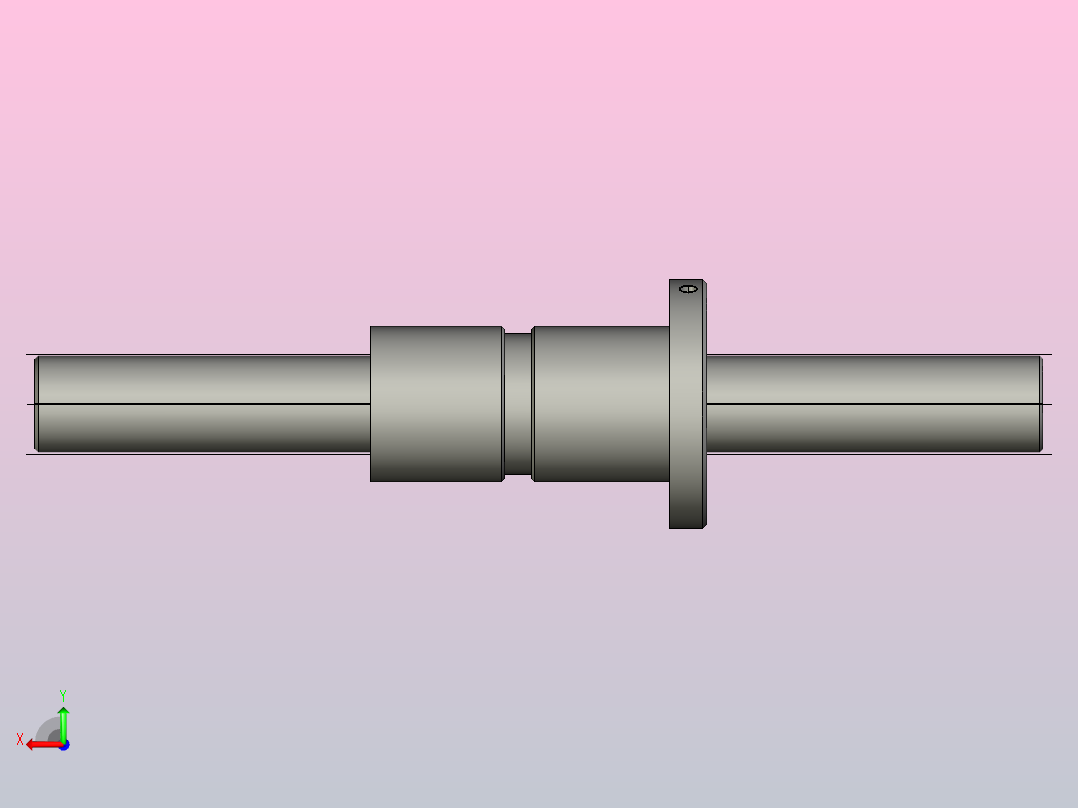 DKFZD3206-5滚珠丝杆3D模型后视图