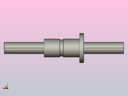 DKFZD3206-5滚珠丝杆3D模型后视缩略图