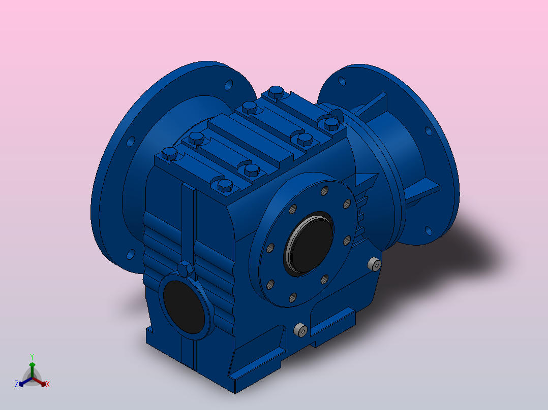 SAF87ZP蜗轮蜗杆减速机SAF87-16.39-M1-B-Φ60-P132主视图