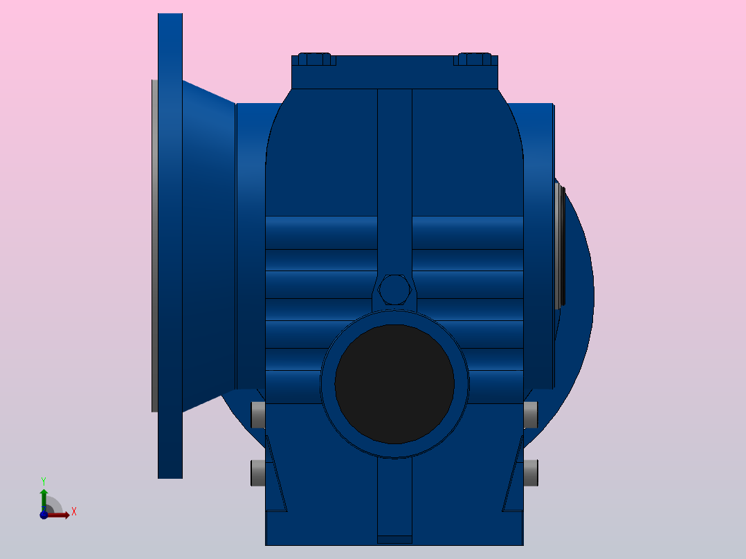 SAF87ZP蜗轮蜗杆减速机SAF87-16.39-M1-B-Φ60-P132前视图