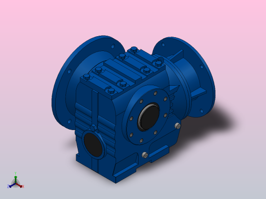 SAF87ZP蜗轮蜗杆减速机SAF87-16.39-M1-B-Φ60-P132正等轴测缩略图